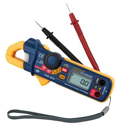 Pce Instruments Digital Current Clamp, Measures AC/DC current, AC voltage and ohms PCE-DC2
